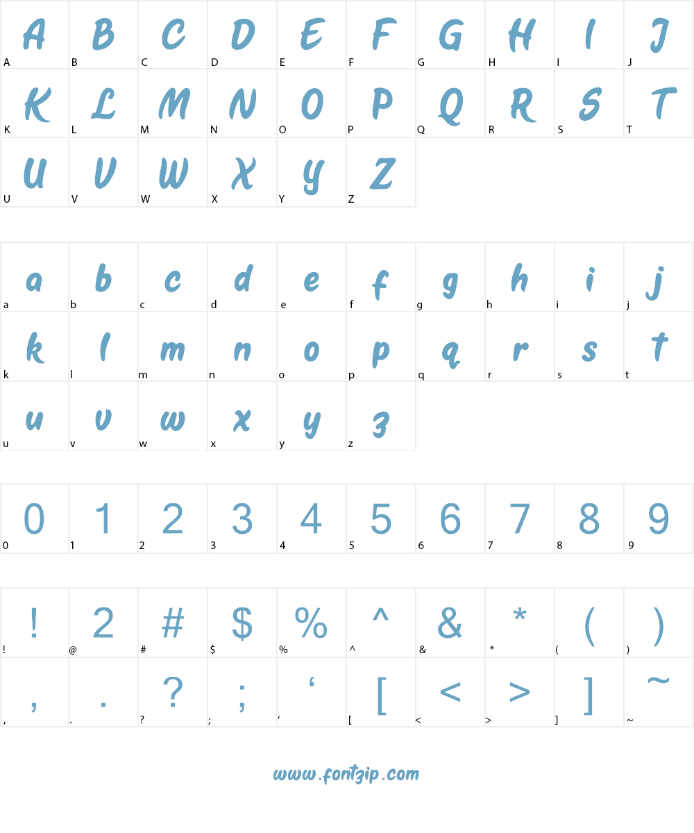 Kestoy Selfie Font Character